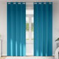 JUNG Vida Verdunkelungs-Vorhänge mit Ringen 2 pcs Türkis 225 x 140 cm