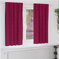 JUNG Vida Verdunkelungs-Vorhänge mit Ringen 2 pcs Weinrot 175 x 140 cm