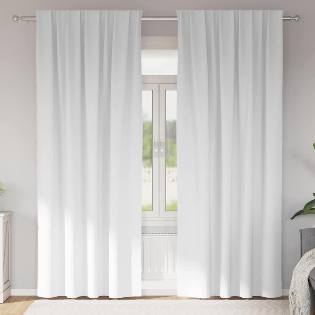 JUNG Vida Verdunkelungs-Vorhänge mit Ringen 2 pcs Hellweiß 260 x 140 cm