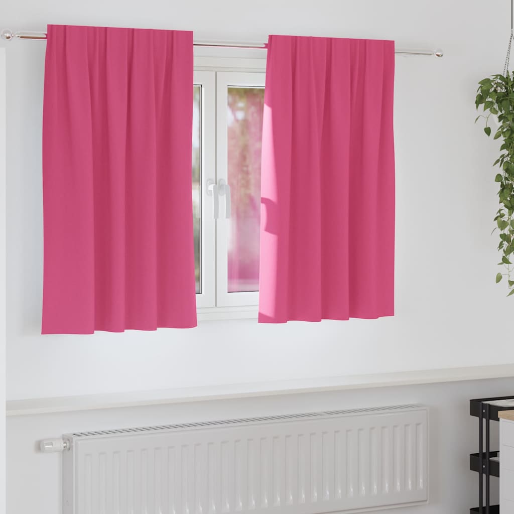 JUNG Vida Verdunkelungs-Vorhänge mit Ringen 2 pcs Helles Pink
