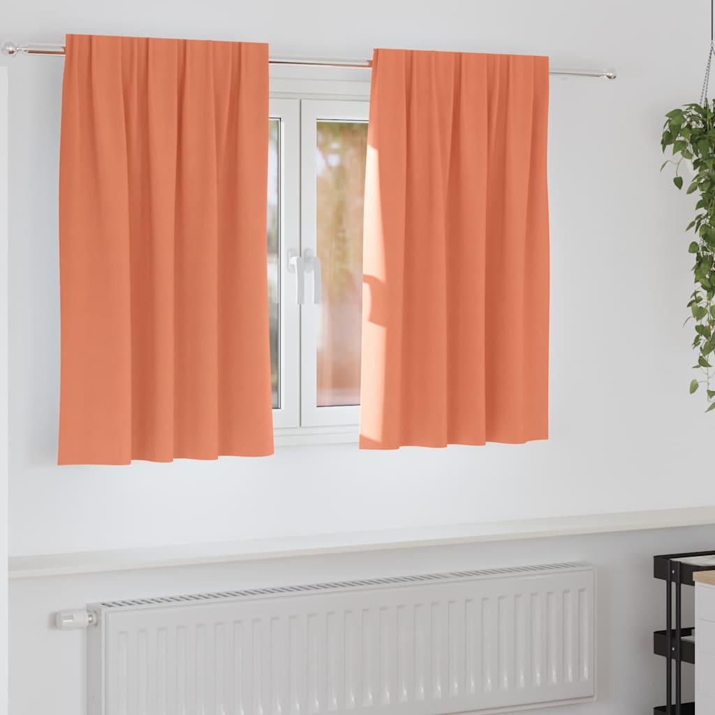 JUNG Vida Verdunkelungs-Vorhänge mit Ringen 2 pcs Terrakotta 140 x 140 cm