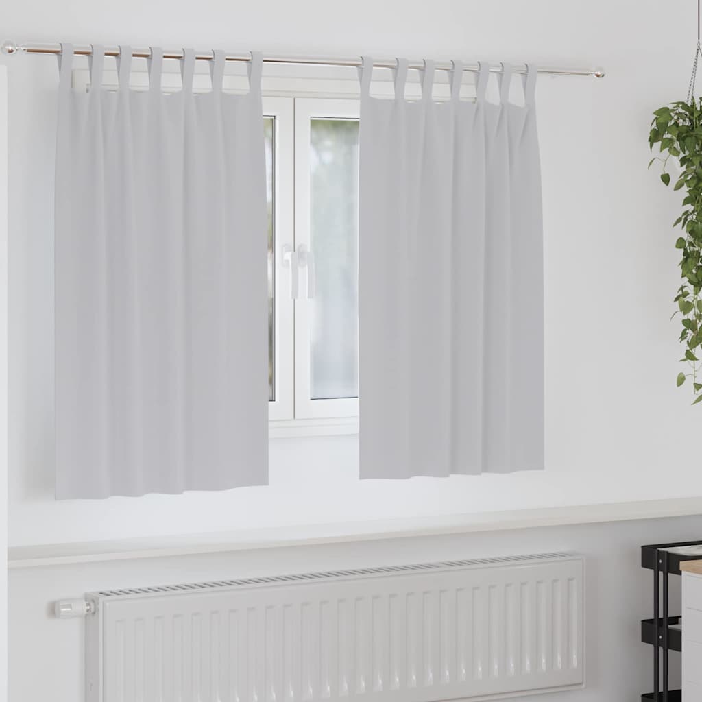 JUNG Vida Verdunkelungs-Vorhänge mit Ringen 2 pcs Hellgrau 140 x 140 cm
