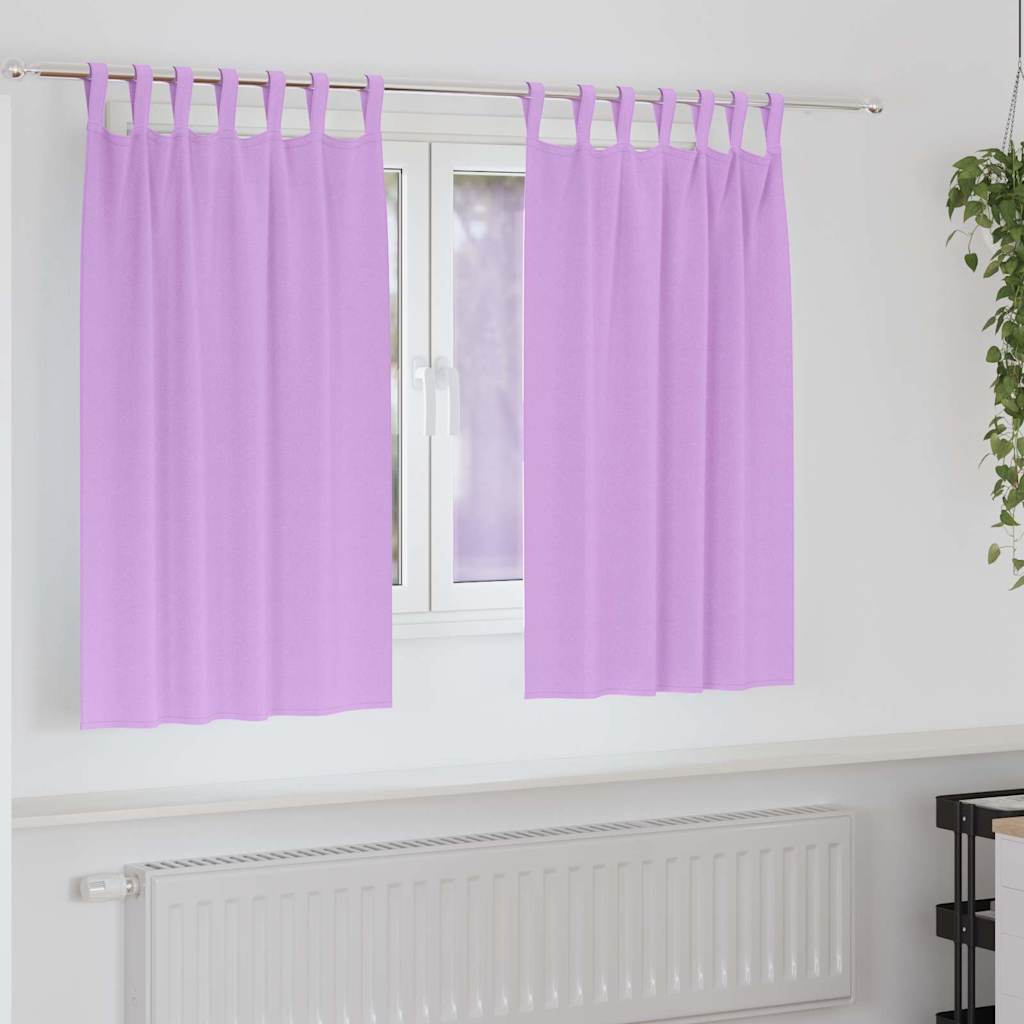 JUNG Vida Verdunkelungs-Vorhänge mit Ringen 2 pcs Lila 140 x 140 cm