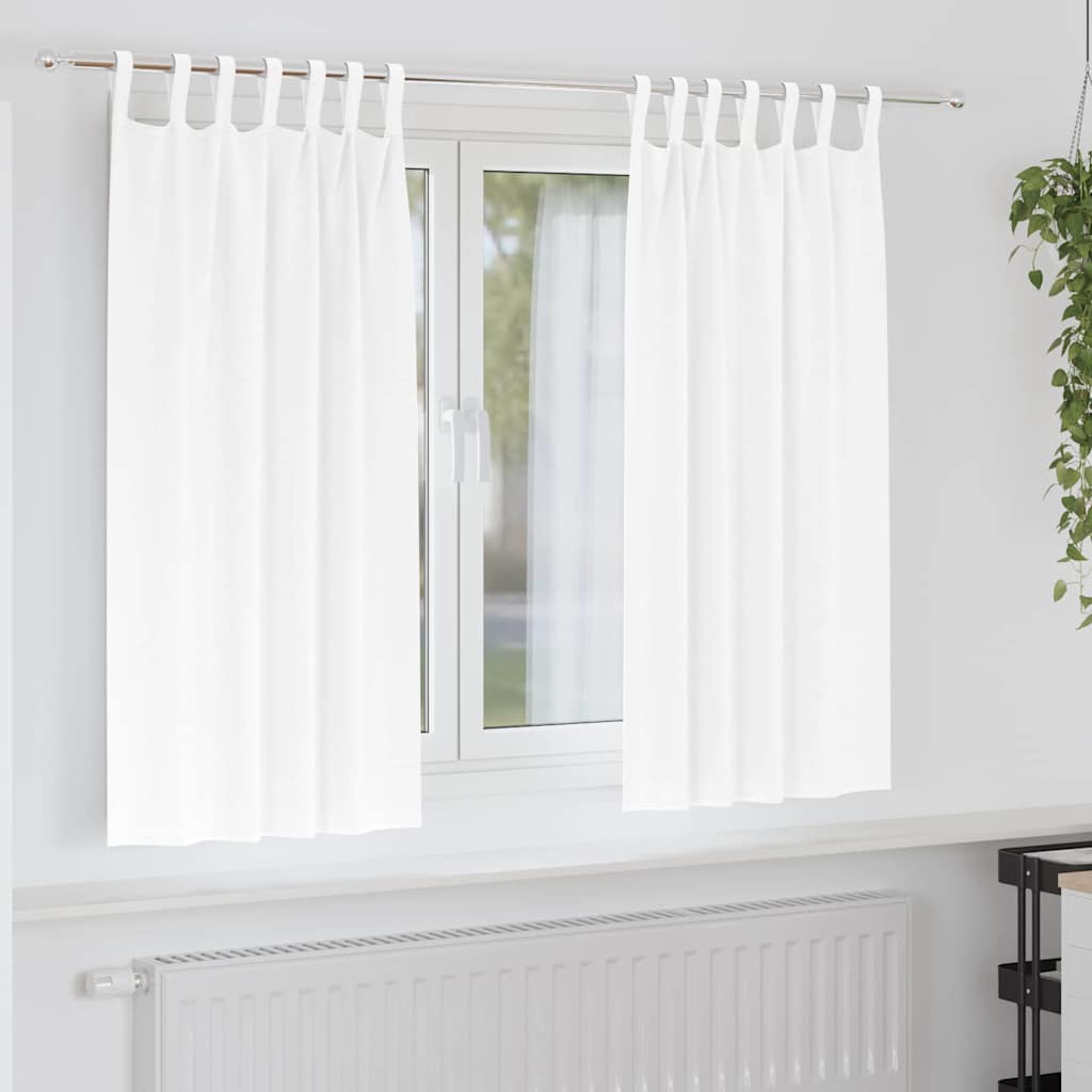 JUNG Vida Verdunkelungs-Vorhänge mit Ringen 2 pcs Reinweiß 175 x 140 cm