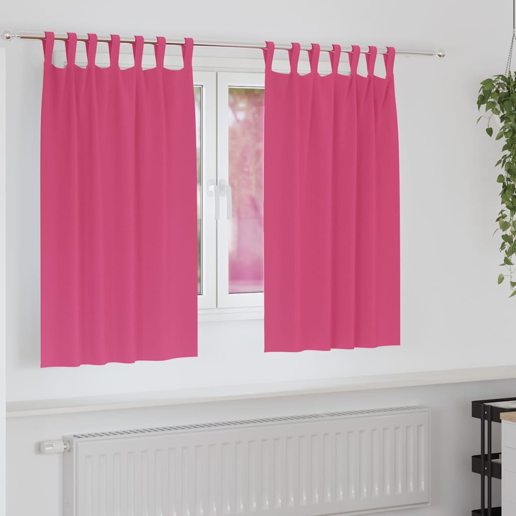 JUNG Vida Verdunkelungs-Vorhänge mit Ringen 2 pcs Helles Pink