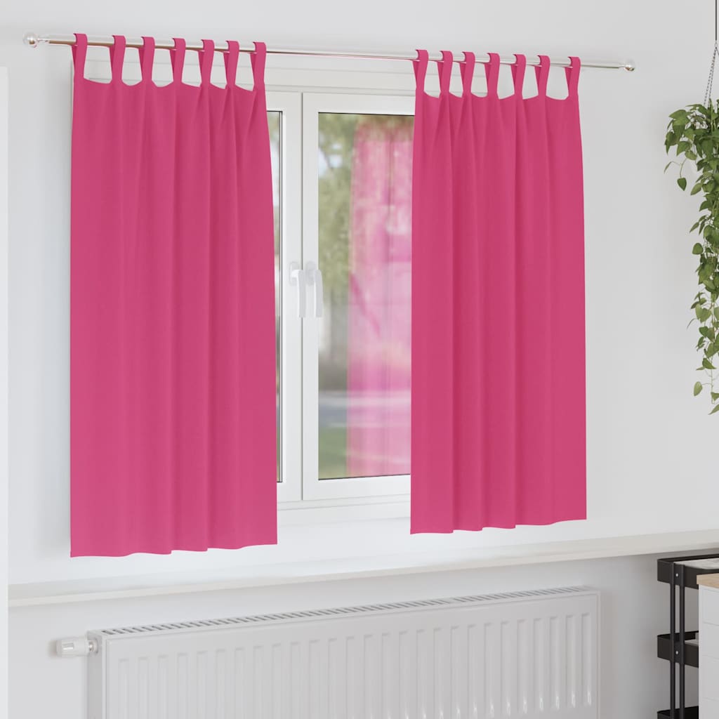 JUNG Vida Verdunkelungs-Vorhänge mit Ringen 2 pcs Helles Pink