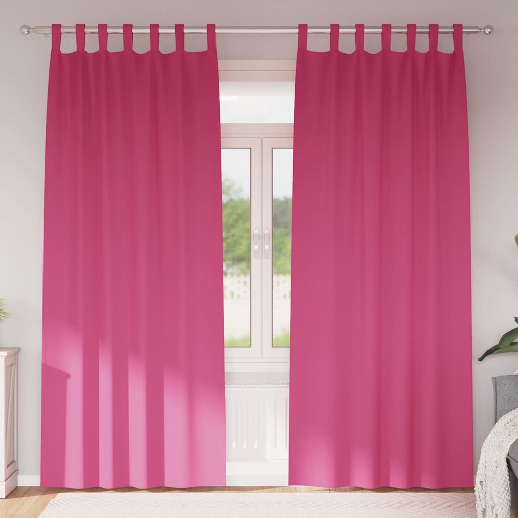 JUNG Vida Verdunkelungs-Vorhänge mit Ringen 2 pcs Helles Pink
