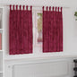 JUNG Vida Samtvorhänge mit Vorhängen 2 pcs Weinrot 140 x 140 cm Samt