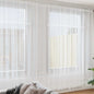 JUNG Vida Spitzenvorhang mit Vorhängen Floral Weiß 300 x 600 cm Polyester