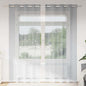 JUNG Vida Voile-Vorhang 2 pcs Dunkelgrau 260 x 140 cm Polyester