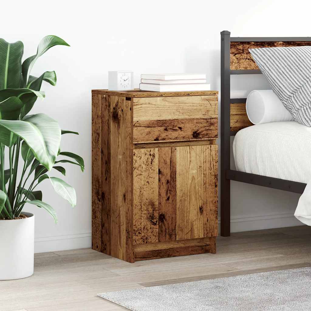 JUNG Vida Nachttische 2 Stk. Altholz-Optik 39x35x65 cm Holzwerkstoff