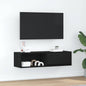 JUNG Vida TV-Schrank Schwarz Eichen-Optik 100x31x25,5 cm Holzwerkstoff