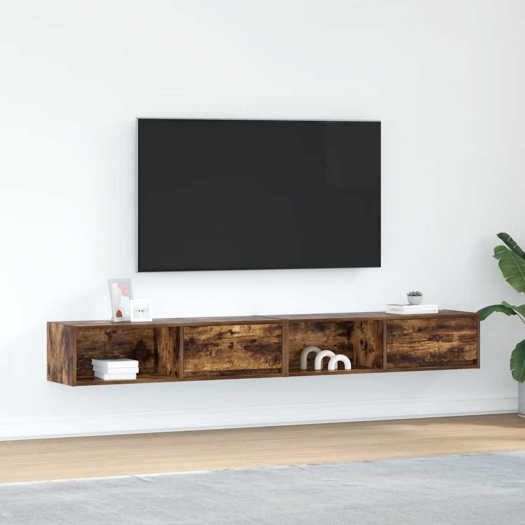 JUNG Vida TV-Schränke 2 Stk. Räuchereiche 100x31x25,5 cm Holzwerkstoff