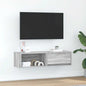JUNG Vida TV-Schrank Grau Sonoma 100x31x25,5 cm Holzwerkstoff