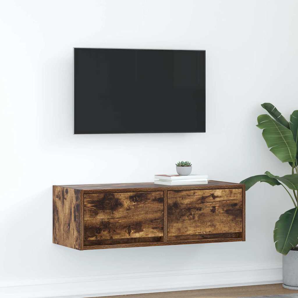 JUNG Vida TV-Schrank Räuchereiche 80x31x25,5 cm Holzwerkstoff