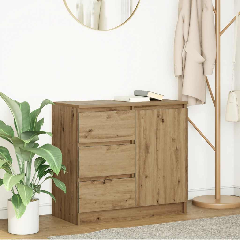 JUNG Vida Sideboard mit Schublade Artisan-Eiche 71x35x65 cm Holzwerkstoff