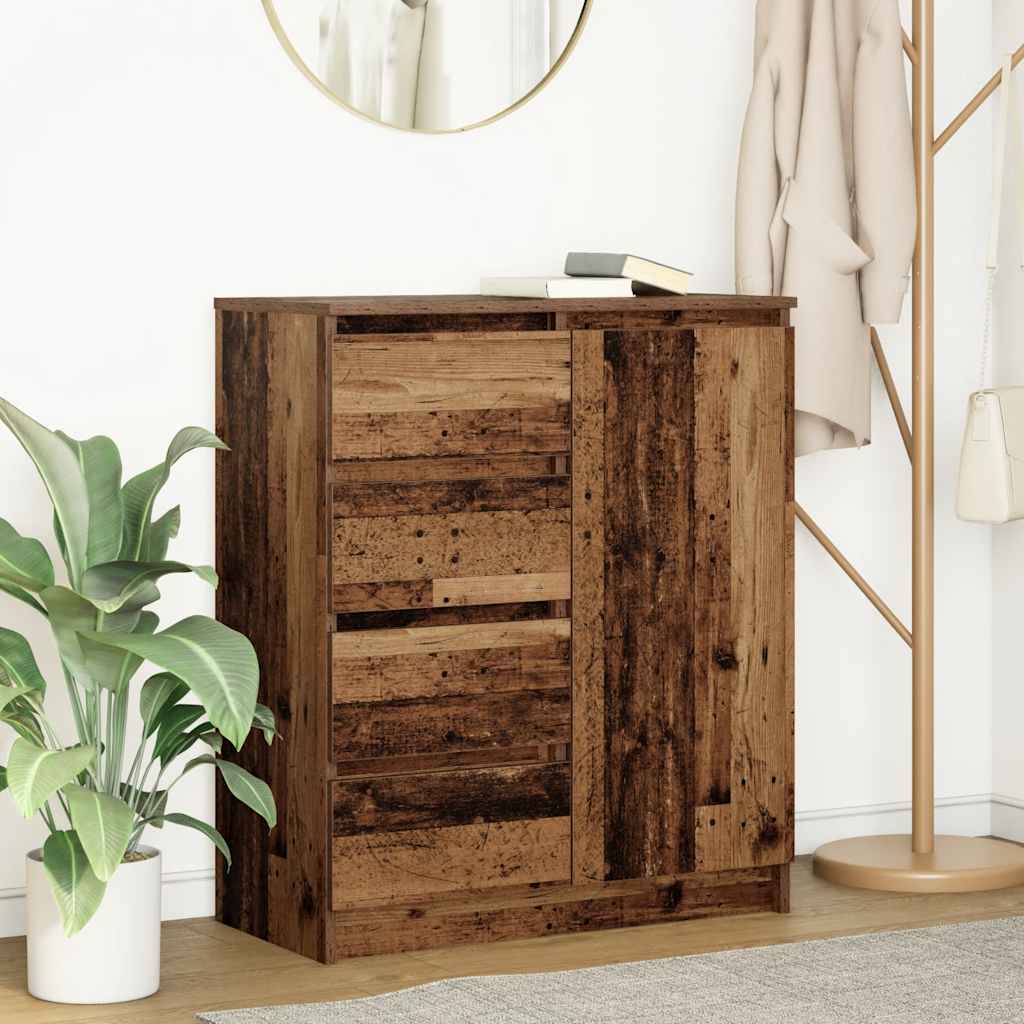 JUNG Vida Sideboard mit Schubladen Altholz-Optik 71x35x84cm Holzwerkstoff