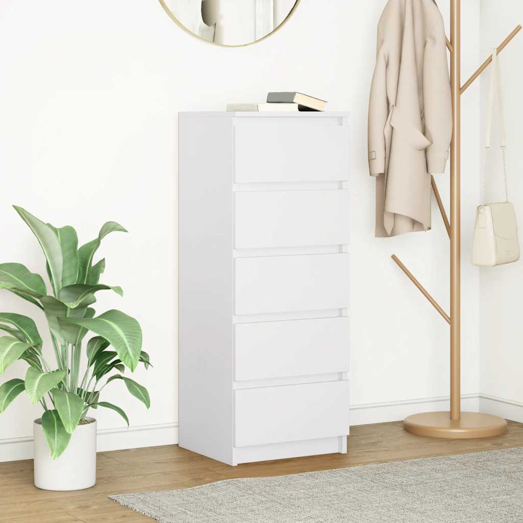 JUNG Vida Sideboard mit Schubladen Weiß 37,5x35x99 cm Holzwerkstoff