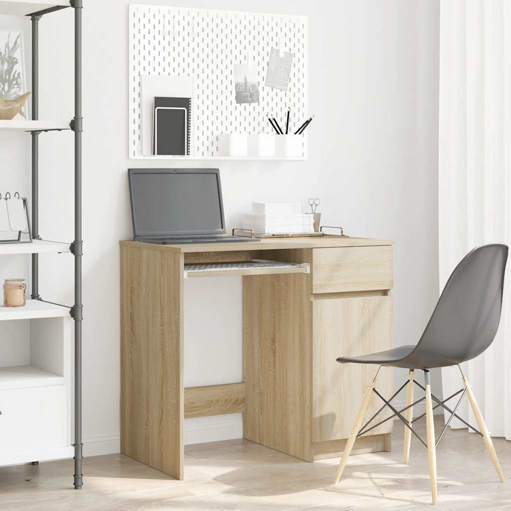 JUNG Vida Schreibtisch Sonoma-Eiche 86x49x76 cm Holzwerkstoff
