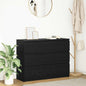JUNG Vida Sideboard Schwarz Eichen-Optik 100x35x76 cm Holzwerkstoff