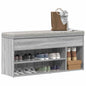 JUNG Vida Schuhbank Grau Sonoma 102x30,5x45 cm Holzwerkstoff