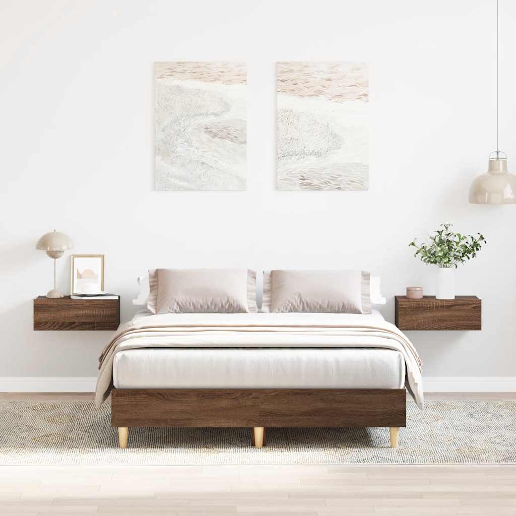 JUNG Vida Bettgestell ohne Matratze Braun Eichen-Optik 140x190 cm