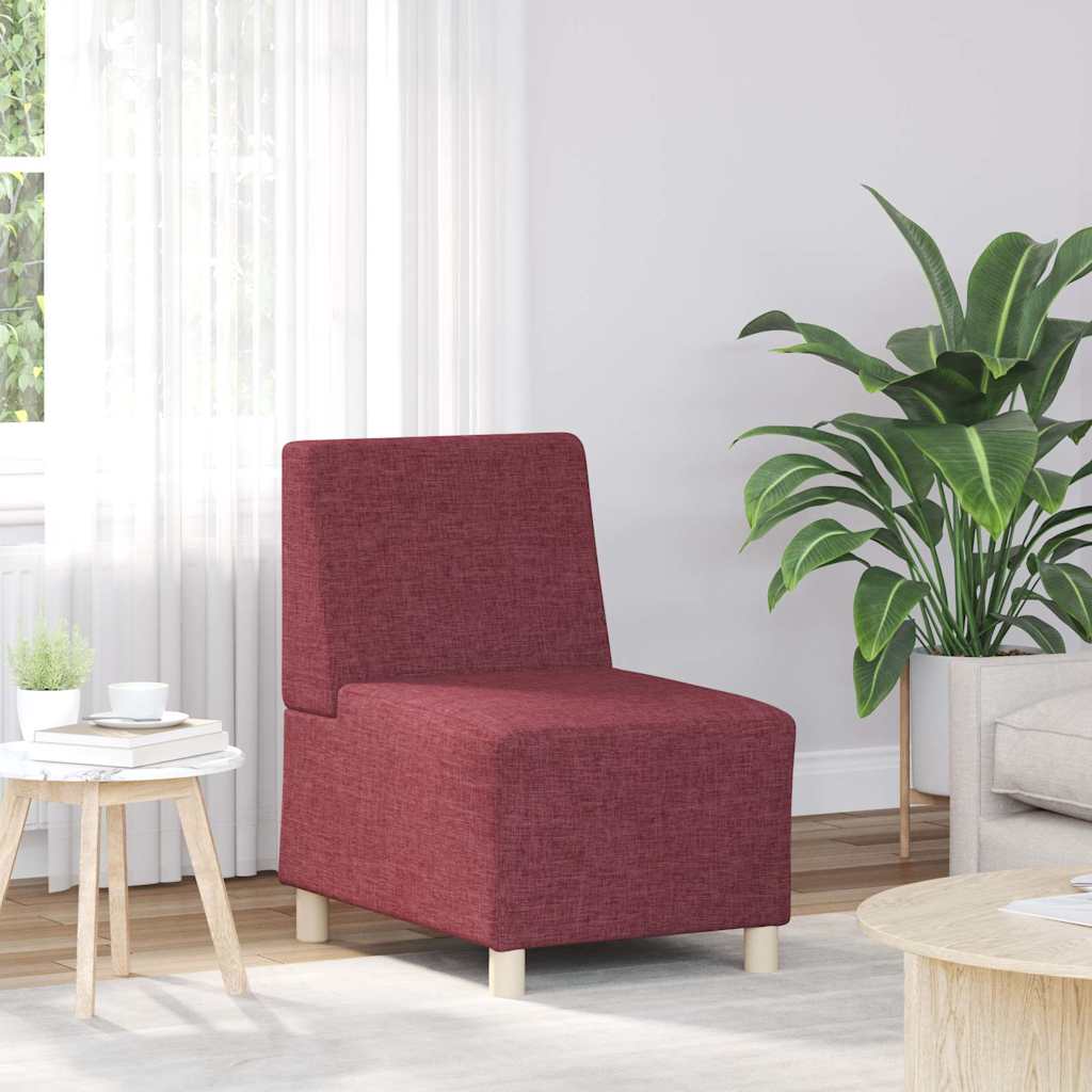 JUNG Vida Modulares Sofa ohne Armlehnen Burgunderrot 55 cm Stoff