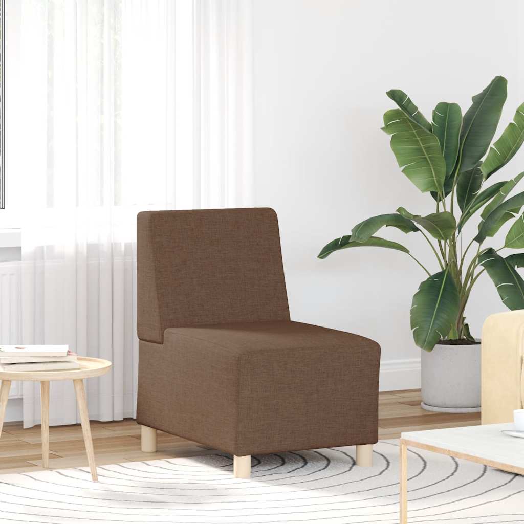 JUNG Vida Modulares Sofa ohne Armlehnen Braun 55 cm Stoff