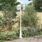 JUNG Vida Garten-Licht Weiß 61 x 53 x 235 cm Aluminium und Glas