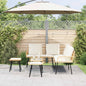 JUNG Vida Gartensofa-set mit Kissen 4 pcs Natur Poly-Rattan