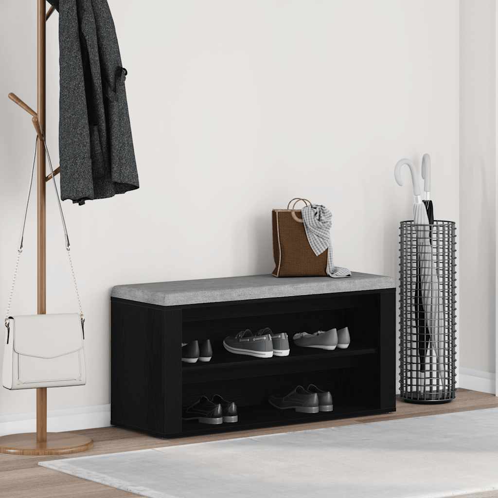 JUNG Vida Schuhbank Schwarze Eiche 100 x 35 x 45 cm Holzwerkstoff