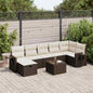 JUNG Vida 8-tlg. Garten-Sofagarnitur mit Kissen Braun Poly Rattan