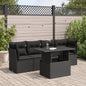 JUNG Vida 5-tlg. Garten-Sofagarnitur mit Kissen Schwarz Poly Rattan