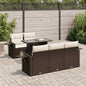 JUNG Vida 6-tlg. Garten-Sofagarnitur mit Kissen Braun Poly Rattan