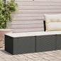 JUNG Vida 2-tlg. Garten-Sofagarnitur mit Kissen Schwarz Poly Rattan