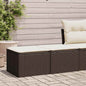 JUNG Vida 2-tlg. Garten-Sofagarnitur mit Kissen Braun Poly Rattan Akazie