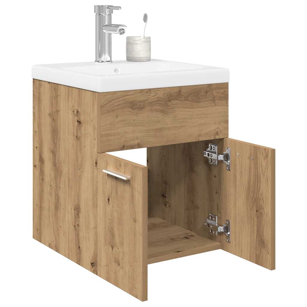 JUNG Vida Waschbeckenunterschrank mit Einbaubecken und Wasserhahn