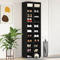 JUNG Vida Schuhschrank Schwarz Eichen-Optik 54x34x183 cm Holzwerkstoff