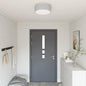 JUNG Vida Deckenlampe mit Strahlern Grau 38 x 38 x 13,5 cm Stoff