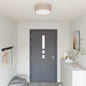 JUNG Vida Deckenlampe mit Strahlern Taupe 38 x 38 x 13,5 cm Stoff