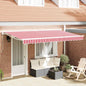 JUNG Vida Markisenersatzstoff Rot und Weiß 380 x 195 cm Polyester