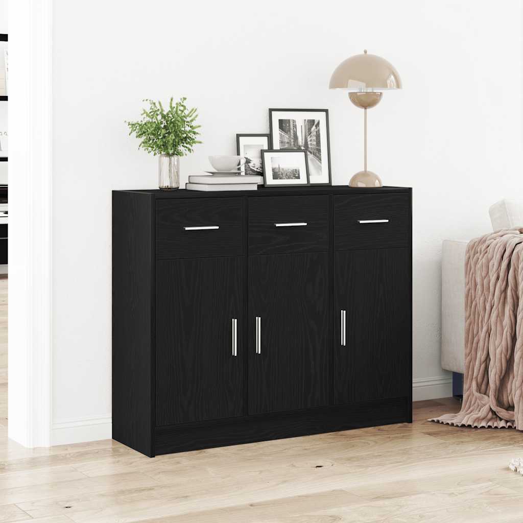 JUNG Vida Sideboard Schwarze Eiche 91x28x75 cm Holzwerkstoff