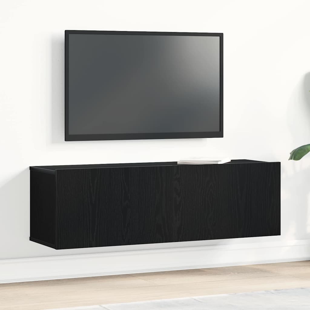 JUNG Vida TV-Schränk Schwarz Eichen-Optik 100 x 30 x 30 cm Holzwerkstoff