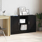 JUNG Vida Sideboard Schwarz Eichen-Optik 120 x 30,5 x 70 cm Holzwerkstoff