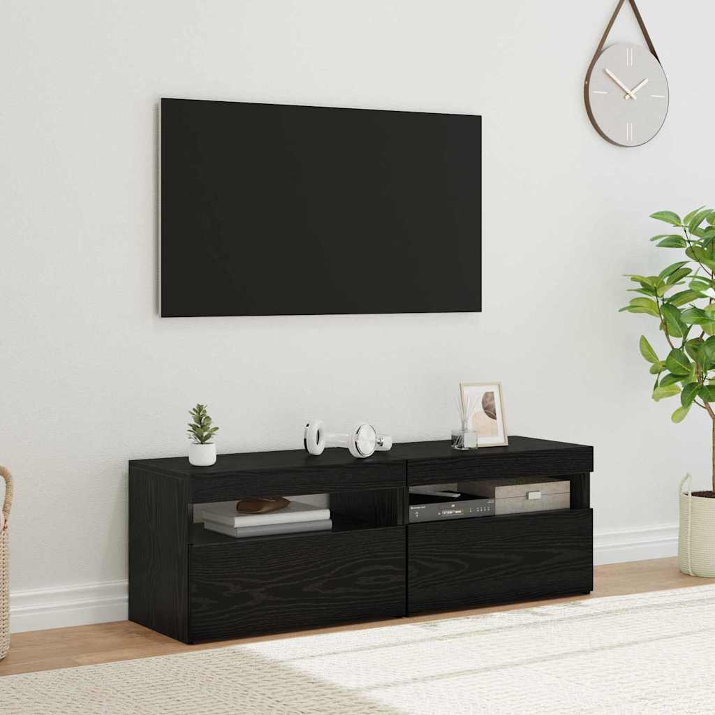 JUNG Vida TV-Schränk 2 pcs Schwarz Eichen-Optik 60 x 35 x 40 cm
