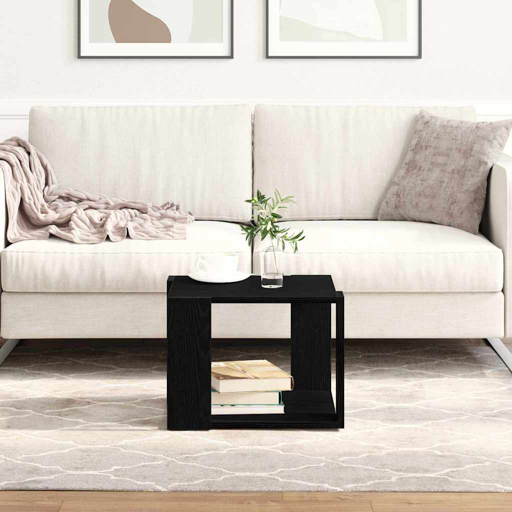 JUNG Vida Couchtisch Schwarz Eichen-Optik 40 x 40 x 30 cm Holzwerkstoff