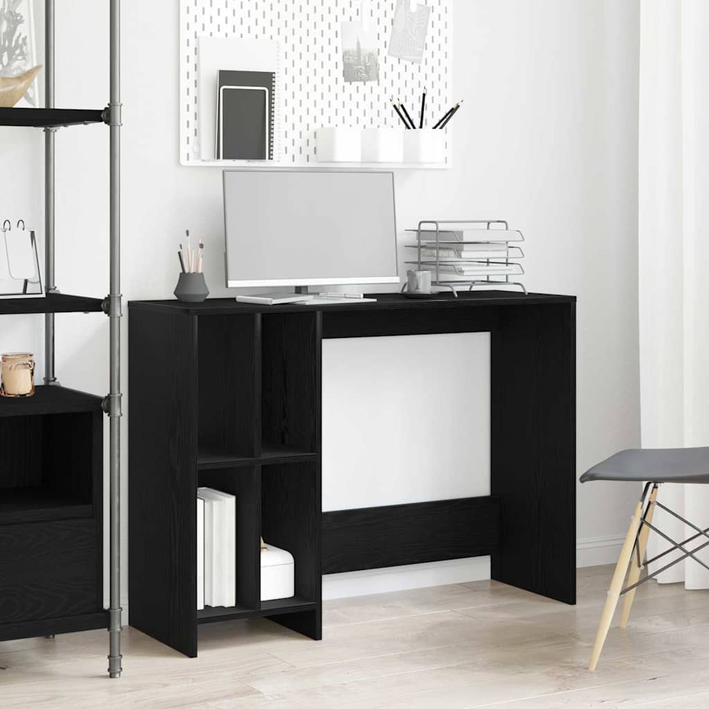 JUNG Vida Schreibtisch mit Regal Schwarz Eichen-Optik 102,5 x 35 x 75 cm