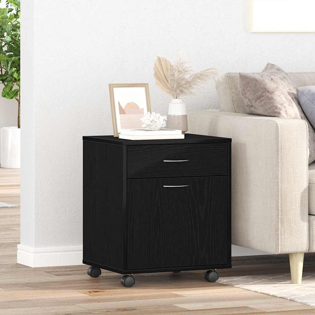 JUNG Vida Rollschrank Schwarze Eiche 45 x 38 x 54 cm Holzwerkstoff
