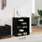 JUNG Vida Schuhschrank Schwarz Eichen-Optik 60 x 35 x 70 cm Holzwerkstoff