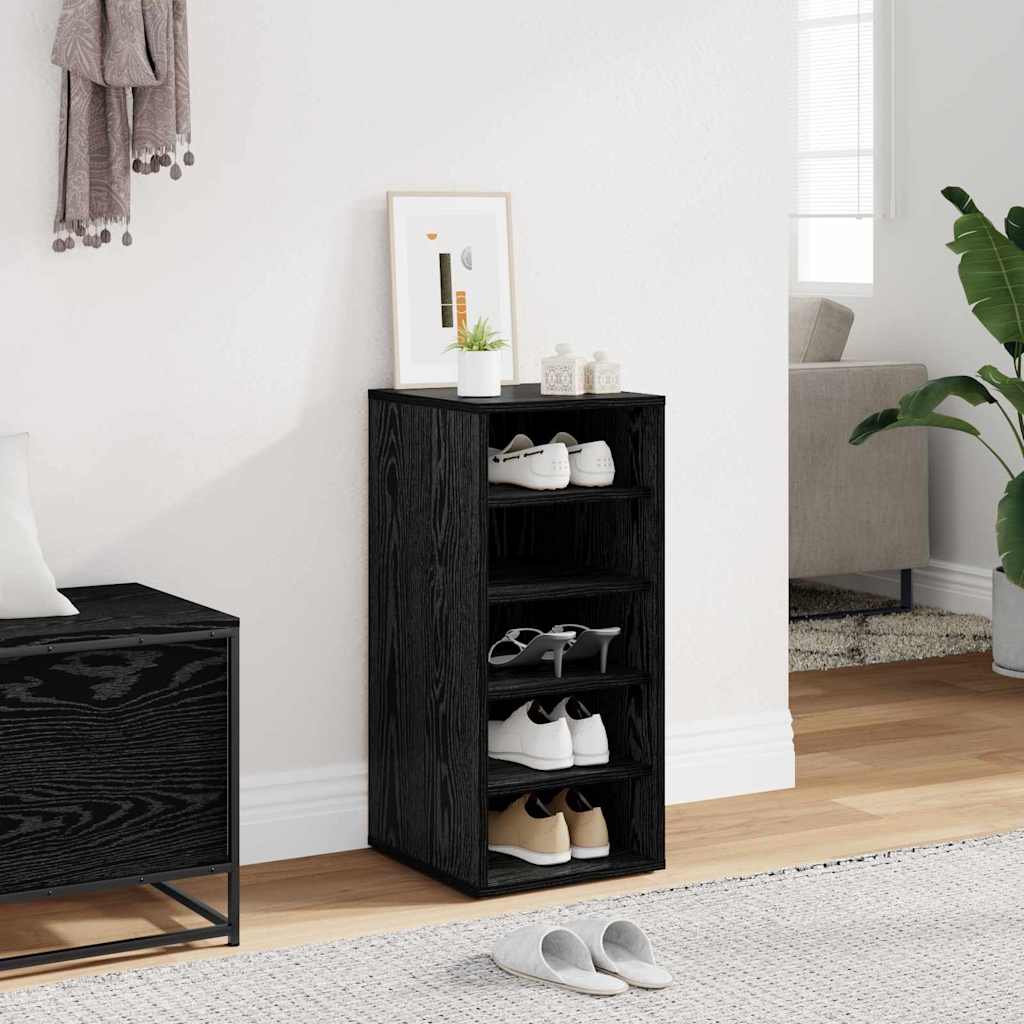 JUNG Vida Schuhschrank Schwarz Eichen-Optik 32 x 35 x 70 cm Holzwerkstoff